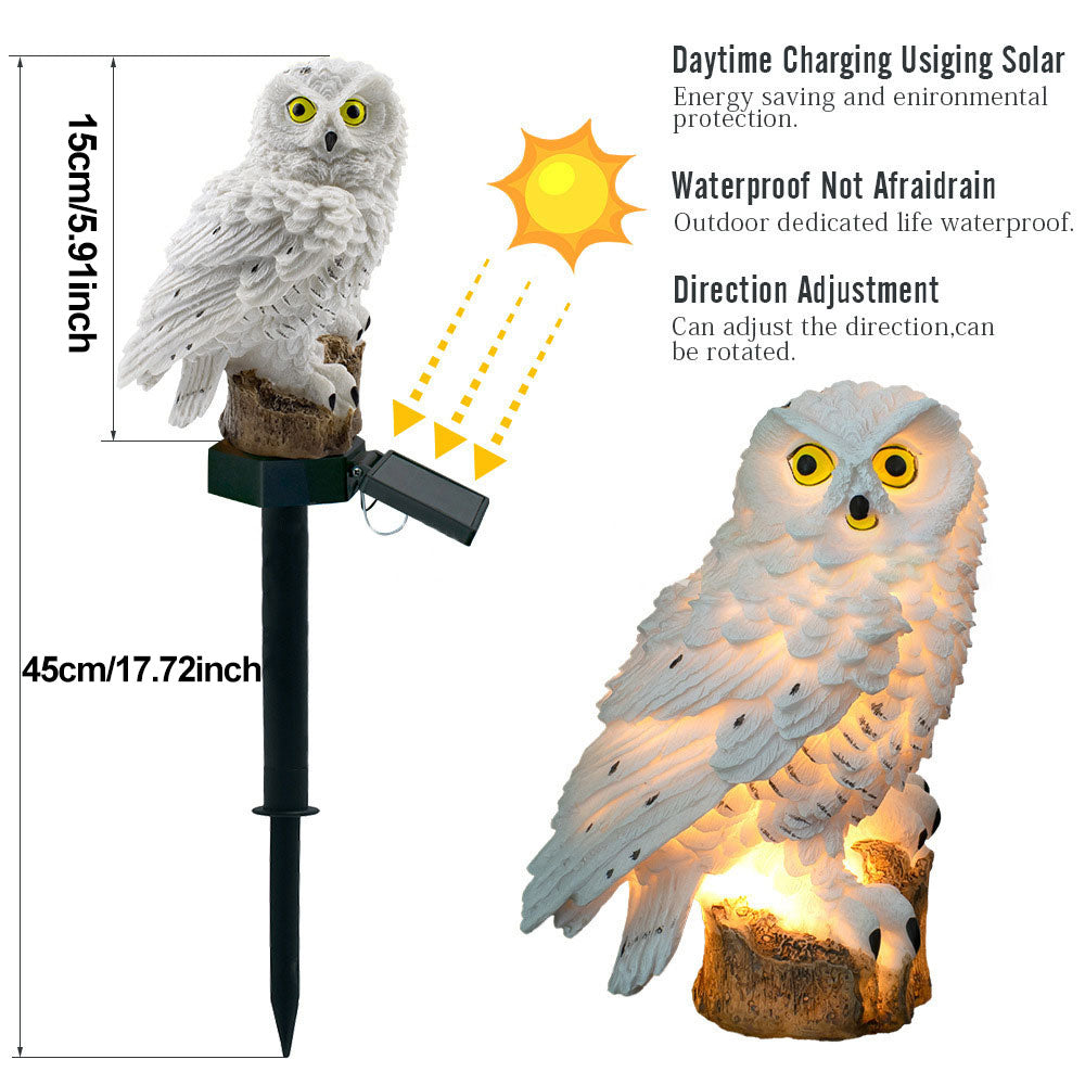 Lumiowlis - Lampada da giardino solare a forma di gufo