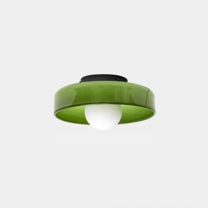 Levara - Lampada da soffitto rotonda moderna con paralume in vetro