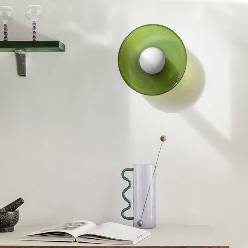 Levara - Lampada da soffitto rotonda moderna con paralume in vetro