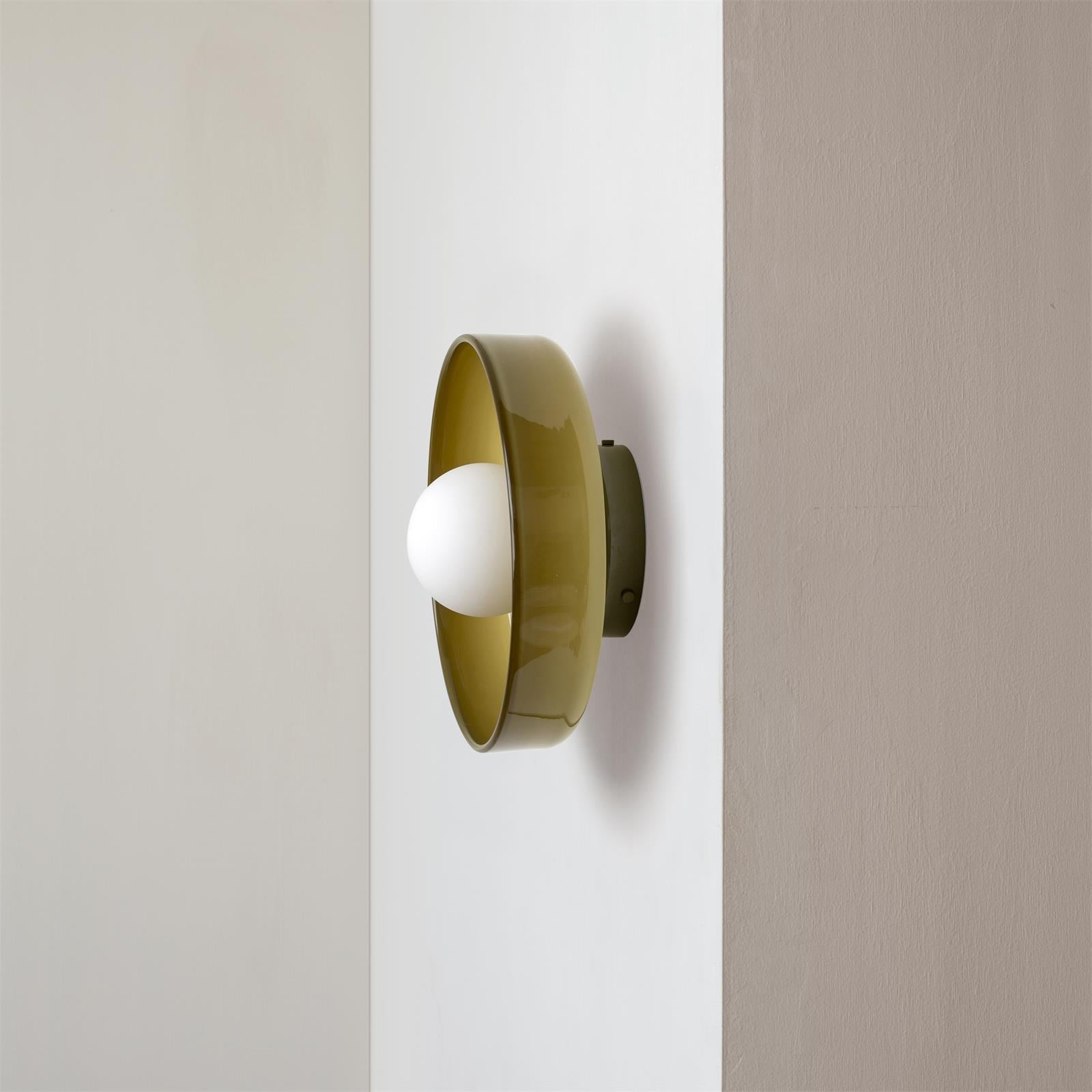 Levara - Lampada da soffitto rotonda moderna con paralume in vetro