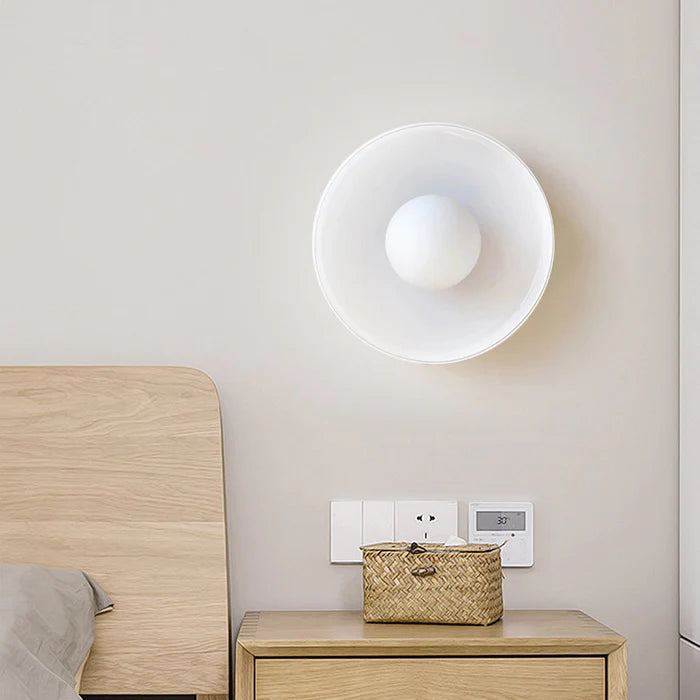 Levara - Lampada da soffitto rotonda moderna con paralume in vetro