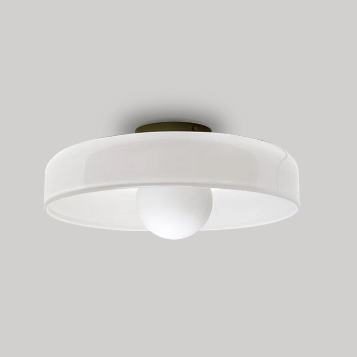 Levara - Lampada da soffitto rotonda moderna con paralume in vetro