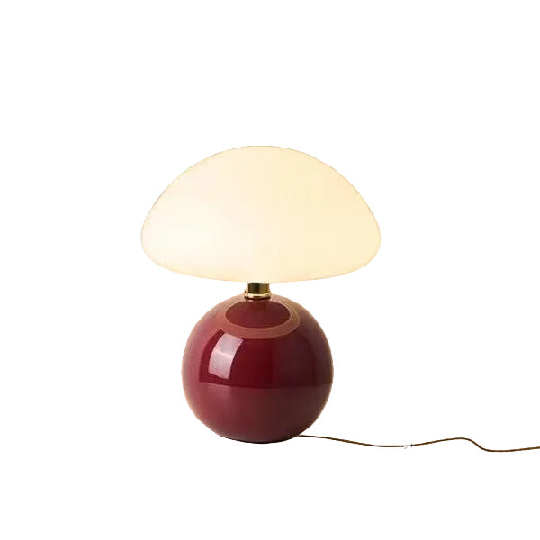 Murom - Lampe de table champignon avec base en céramique