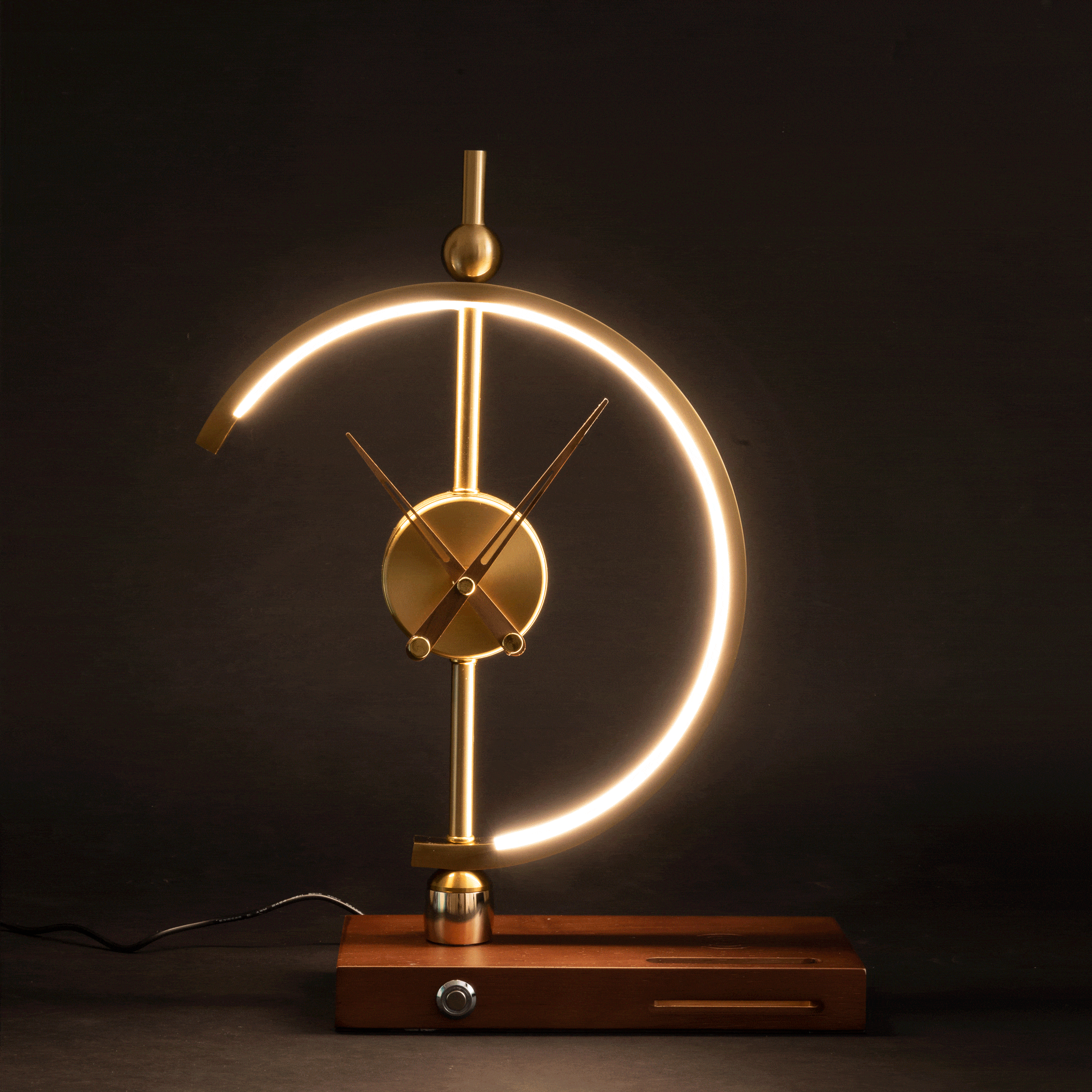 Navora – Lampe horloge sans fil avec chargeur