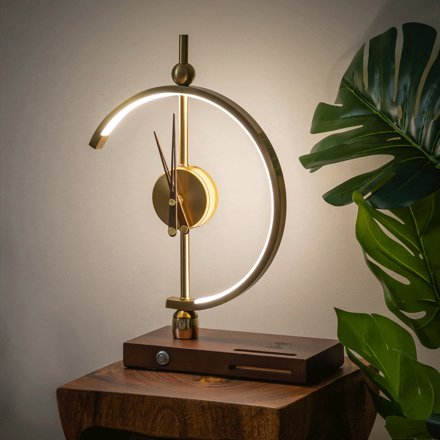 Navora – Lampe horloge sans fil avec chargeur