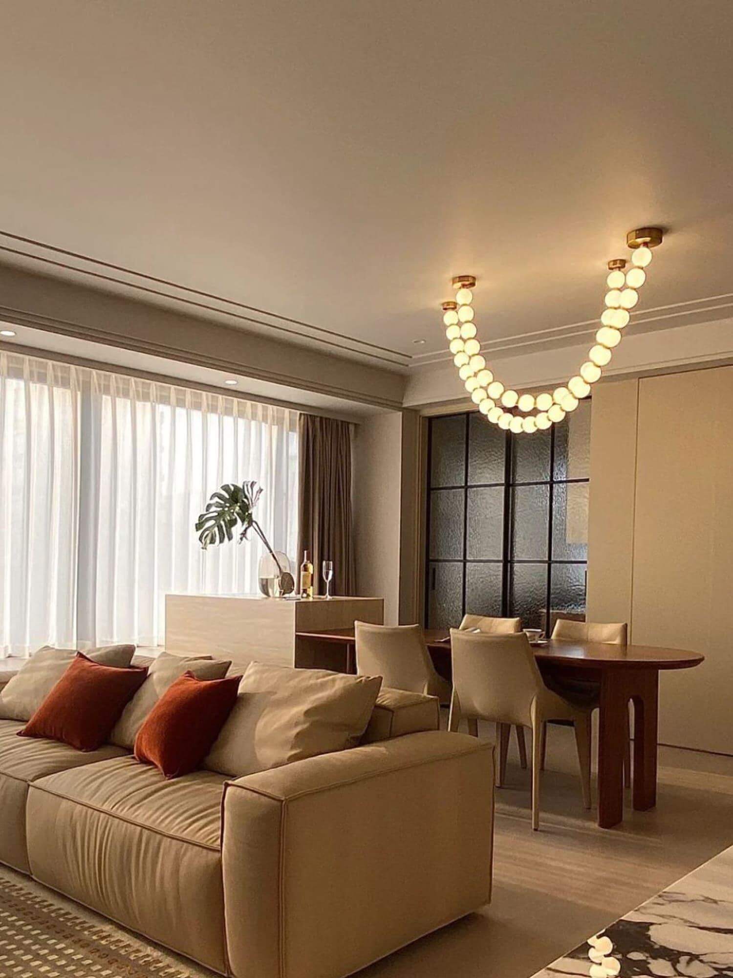 Ploura - Lampadario a perle