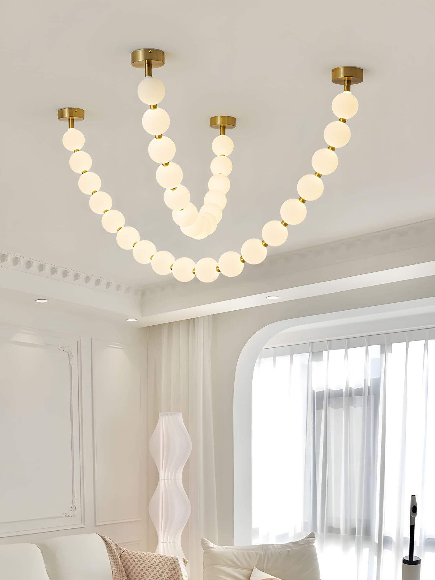 Ploura - Lampadario a perle