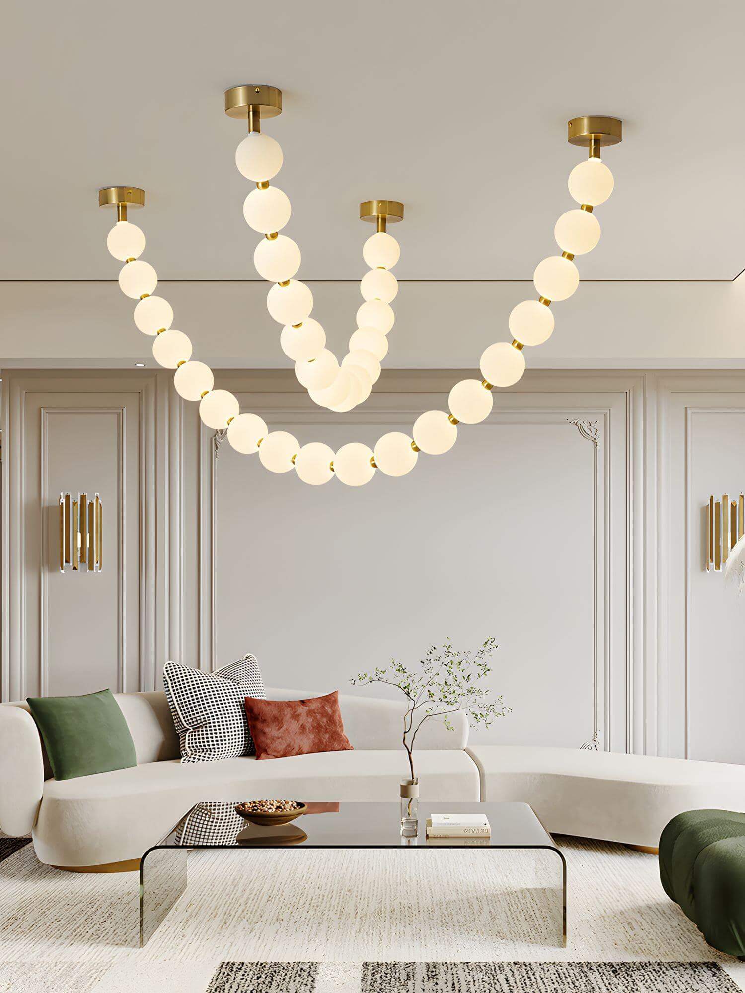 Ploura - Lampadario a perle