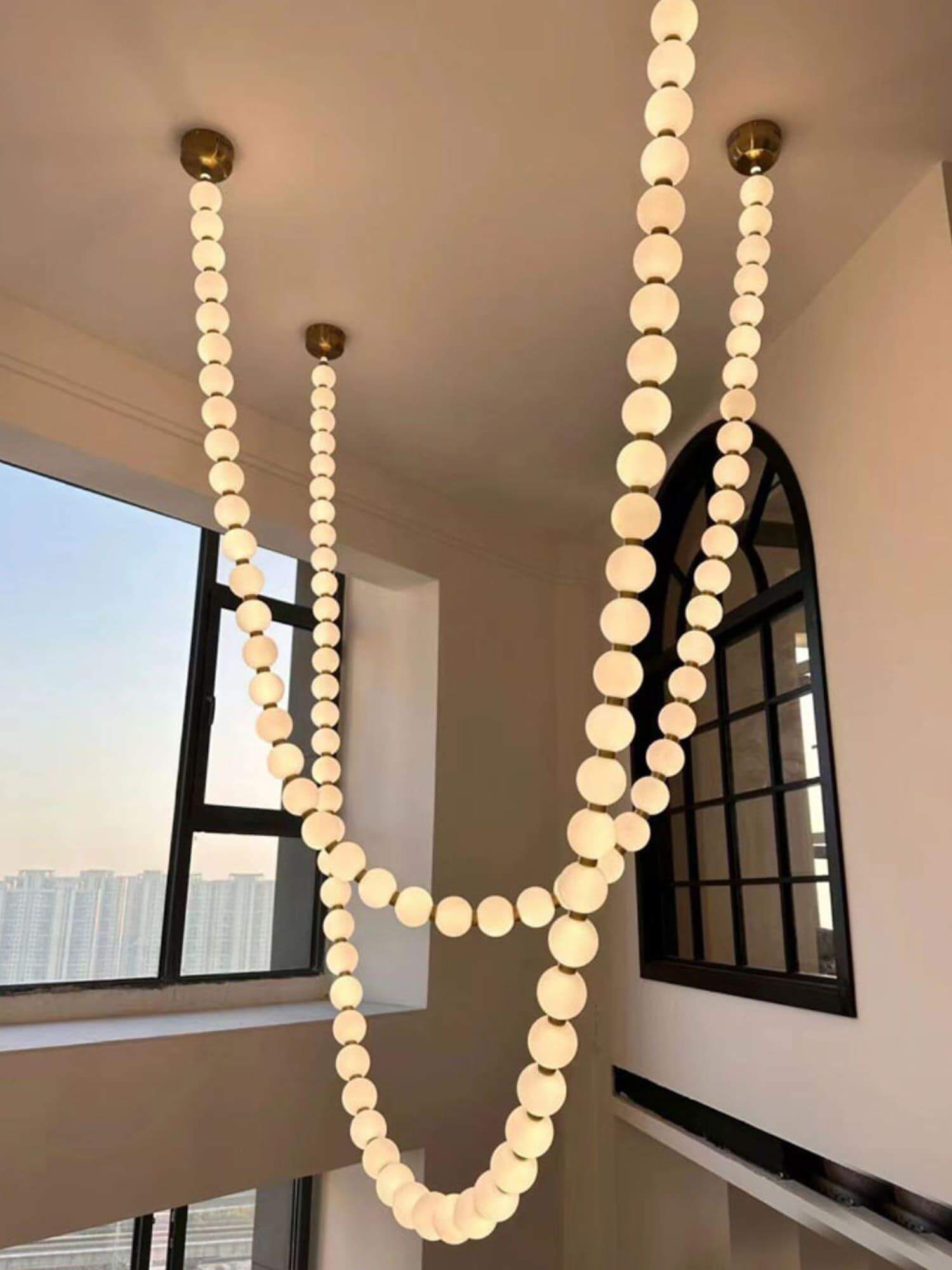 Ploura - Lampadario a perle