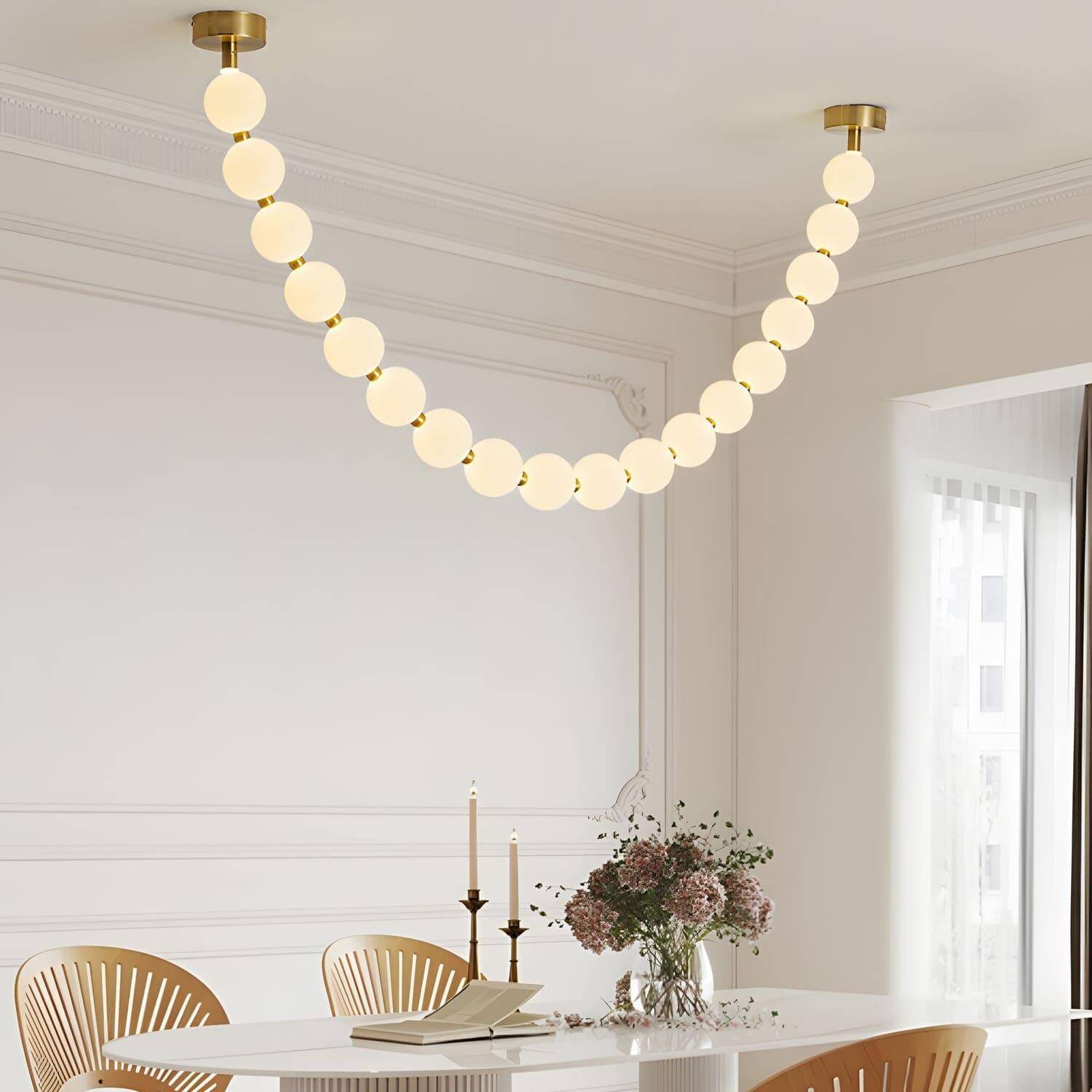 Ploura - Lampadario a perle