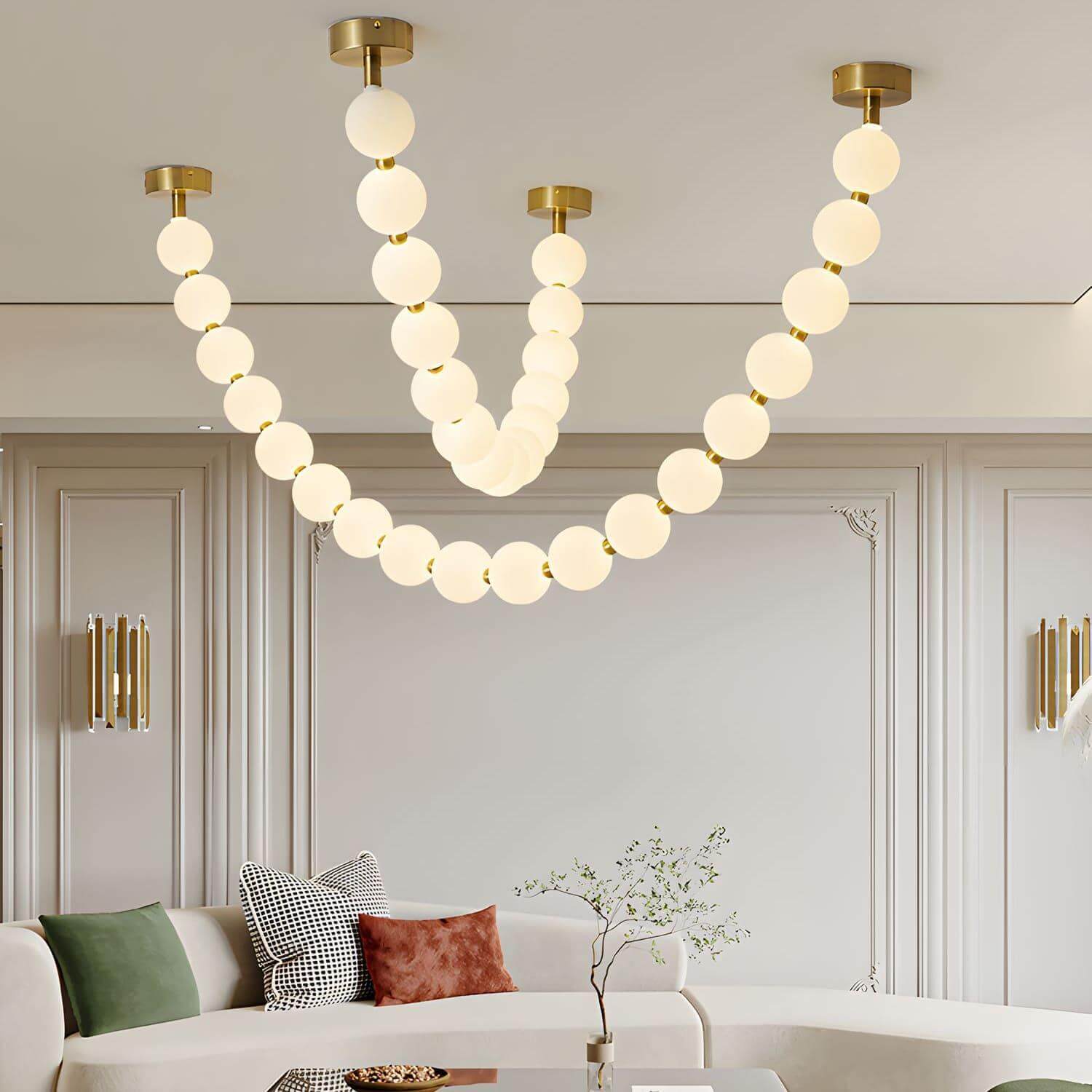 Ploura - Lampadario a perle