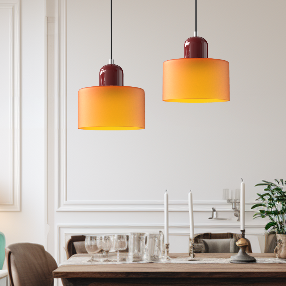 Niora – Lampada a sospensione cilindrica in vetro