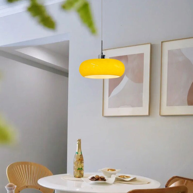 Brayne - Suspension ronde en verre style Bauhaus  