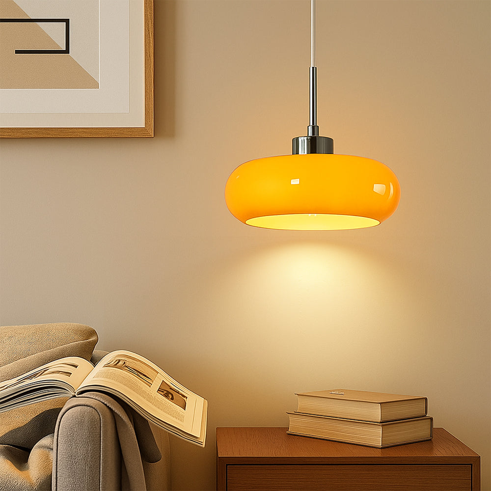 Brayne - Suspension ronde en verre style Bauhaus  