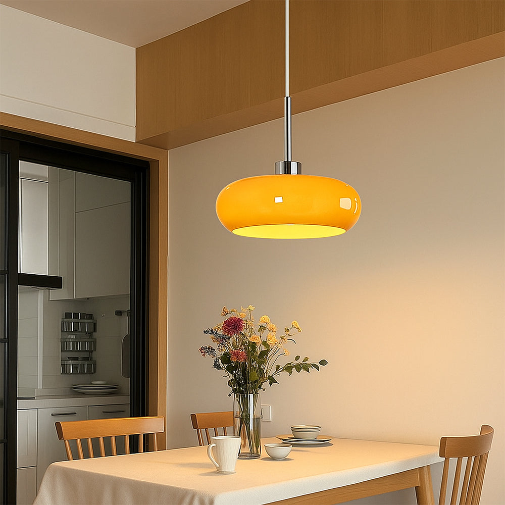 Brayne - Suspension ronde en verre style Bauhaus  