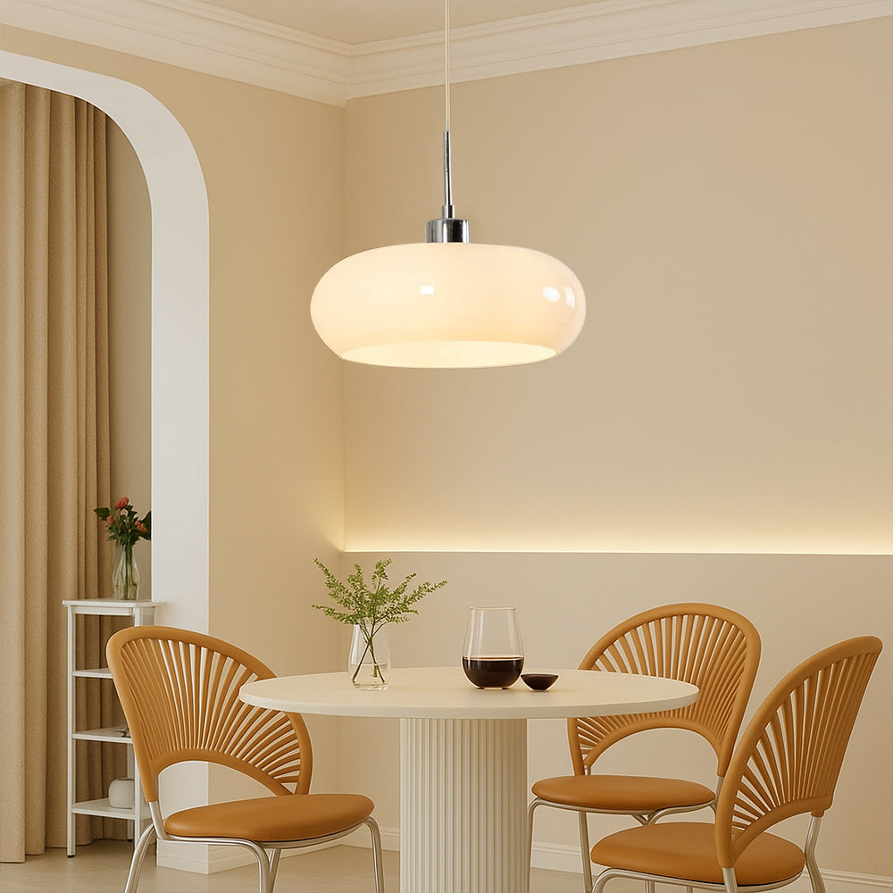 Brayne - Suspension ronde en verre style Bauhaus  