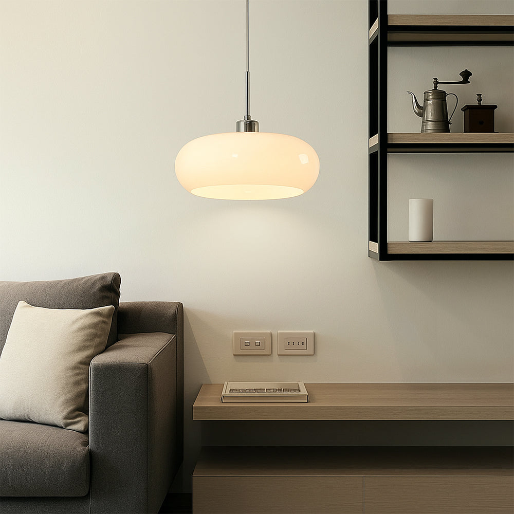Brayne - Suspension ronde en verre style Bauhaus  