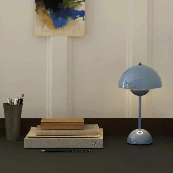 Modern Round Wireless Table Lamp Dimmable Rechargeable LED - Image 5