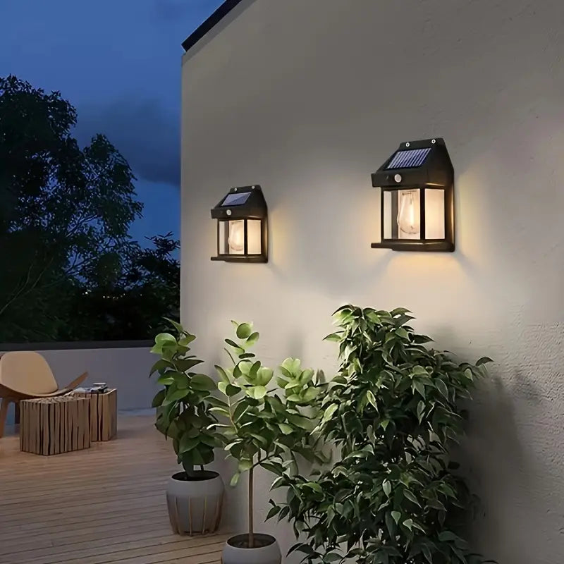Solvionn - Lampada da Parete Esterna con Sensore di Movimento Illuminazione Notturna