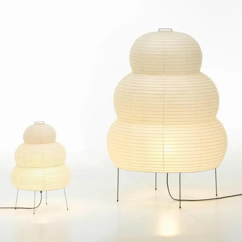 Erosia – Lampadaire artistique Wabi-Sabi en papier de riz avec pied réglable