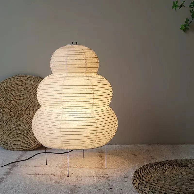 Erosia – Lampadaire artistique Wabi-Sabi en papier de riz avec pied réglable