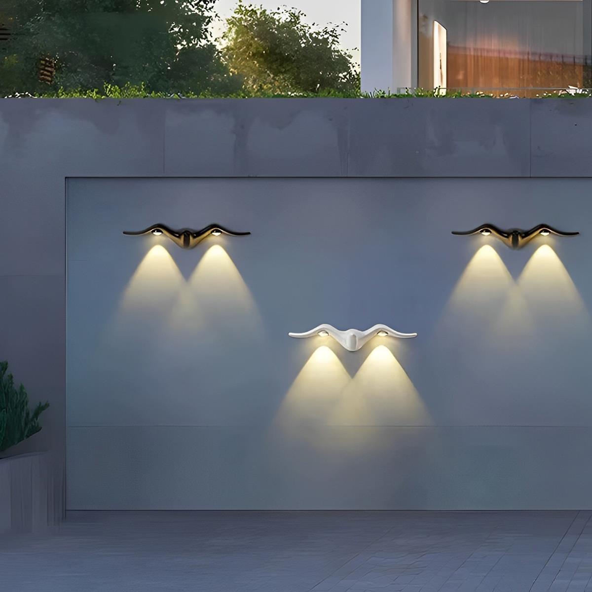 Velorien – Applique murale extérieure contemporaine LED silhouette animale