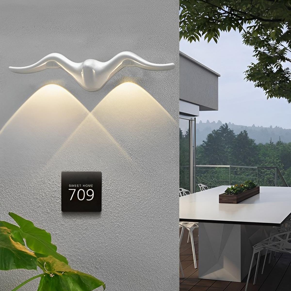 Velorien – Applique murale extérieure contemporaine LED silhouette animale