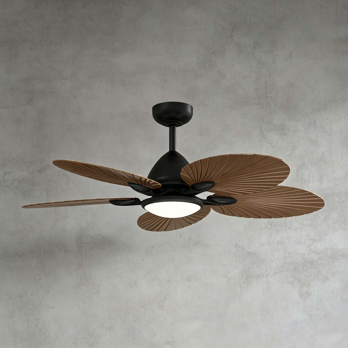 Flush Mount Ceiling Fan Lamp Built-in Light