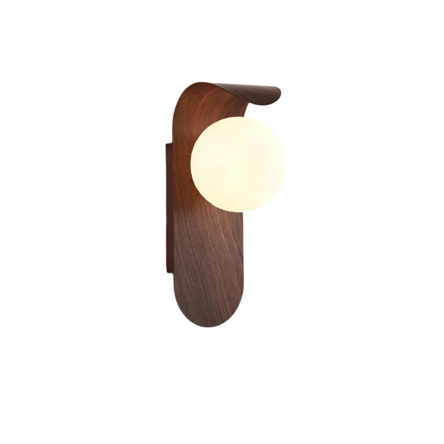 Naoren – Wood Effect Spherical LED Wall Light